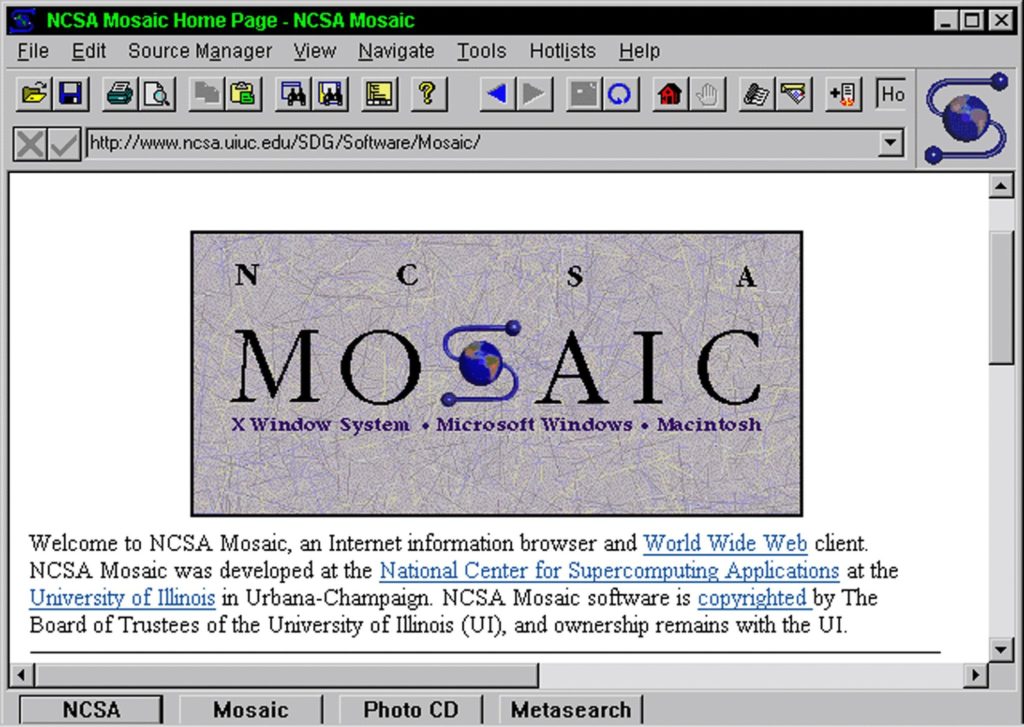 The Mosaic browser