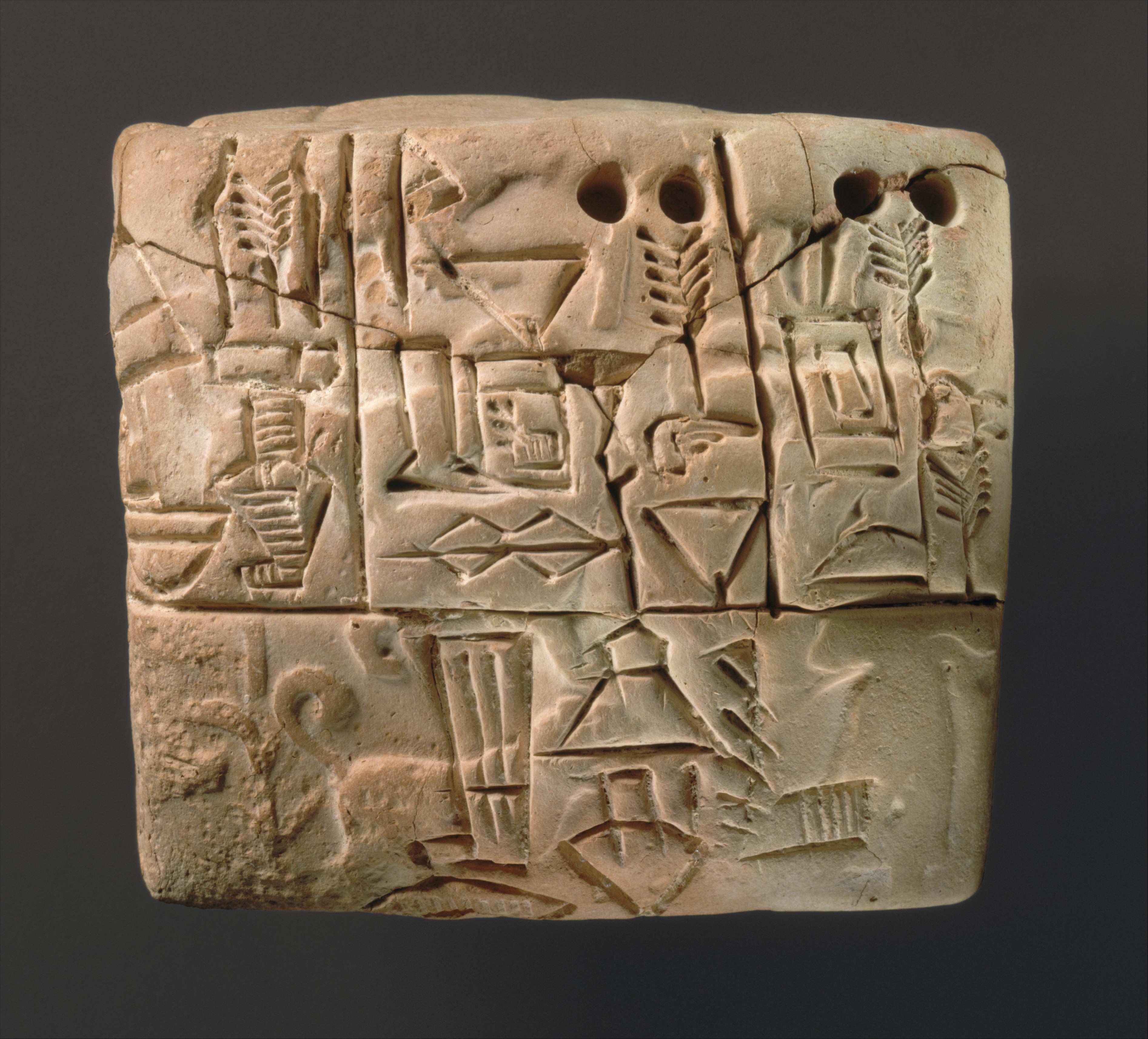 A proto-cuneiform tablet